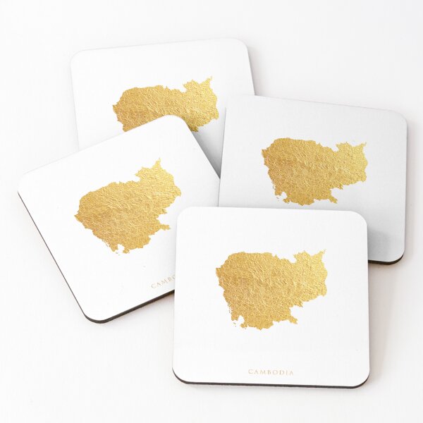 Item preview, Cambodia Gold Map designed and sold by ArtPrints.