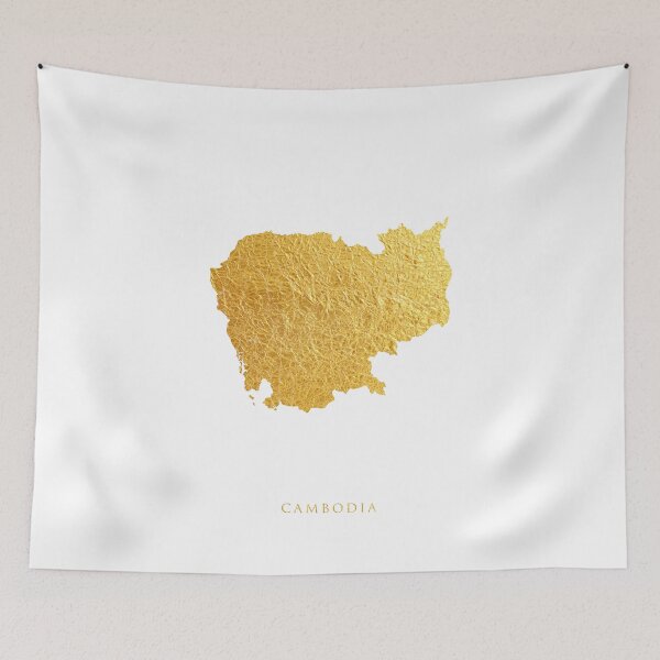 Item preview, Cambodia Gold Map designed and sold by ArtPrints.