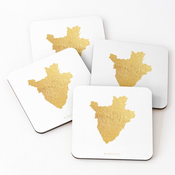 Item preview, Burundi Gold Map designed and sold by ArtPrints.