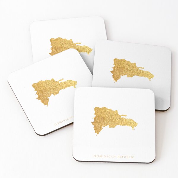 Item preview, Dominican Republic Gold Map designed and sold by ArtPrints.