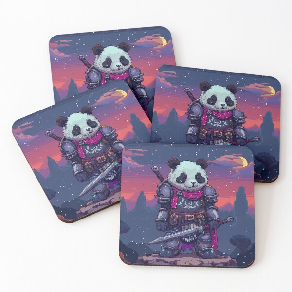 Item preview, Panda Knight Pixel Art designed and sold by Kaos-Bit.