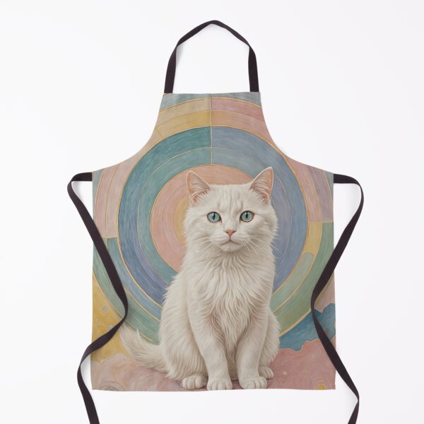 Item preview, Whimsical Dreams: White Cat with Blue Eyes and Pastel Rainbow Design designed and sold by Lizetteh.