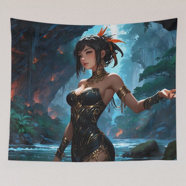 Item preview, Enchantress of the Jungle Mysterious and Captivating designed and sold by ArtComixHaven.