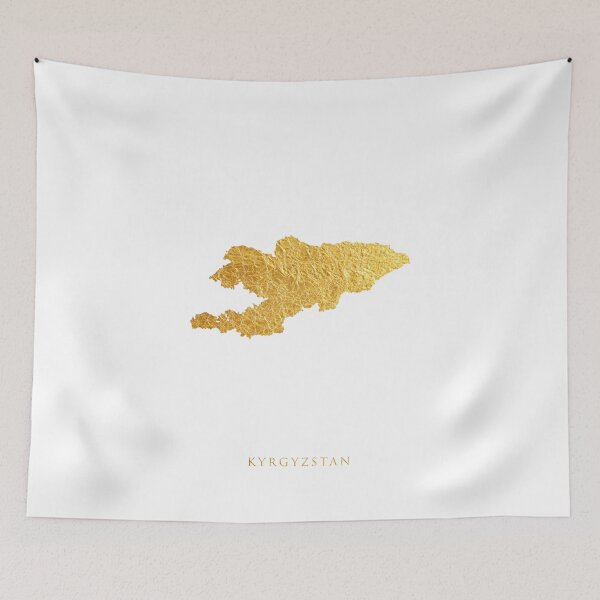 Item preview, Kyrgyzstan Gold Map designed and sold by ArtPrints.