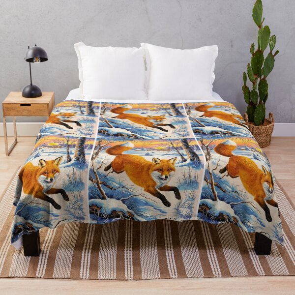 Item preview, Fox Portrait. Winter season, snowy fox, vintage fox, fox character, fox painting, Edgar Degas style designed and sold by FoxVibes.