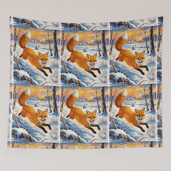 Artikelvorschau, Fuchs-Porträt. Wintersaison, Schneefuchs, Vintage-Fuchs, Fuchs-Charakter, Fuchs-Malerei, Edgar Degas-Stil entworfen und verkauft von FoxVibes.