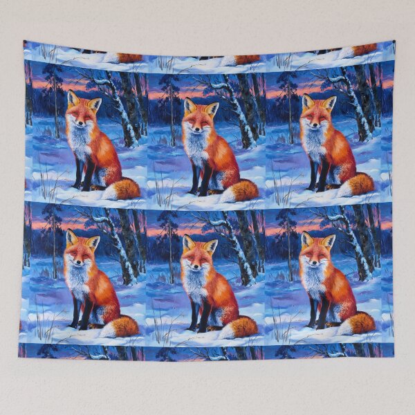 Item preview, Fox Portrait. Winter season, snowy fox, vintage fox, fox character, fox painting, Edgar Degas style designed and sold by FoxVibes.