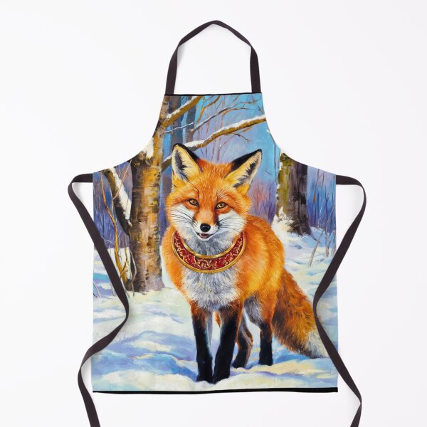Item preview, Fox Portrait. Winter season, snowy fox, vintage fox, fox character, fox painting, Edgar Degas style designed and sold by FoxVibes.
