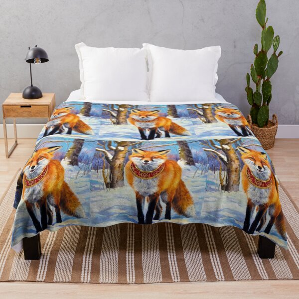 Item preview, Fox Portrait. Winter season, snowy fox, vintage fox, fox character, fox painting, Edgar Degas style designed and sold by FoxVibes.