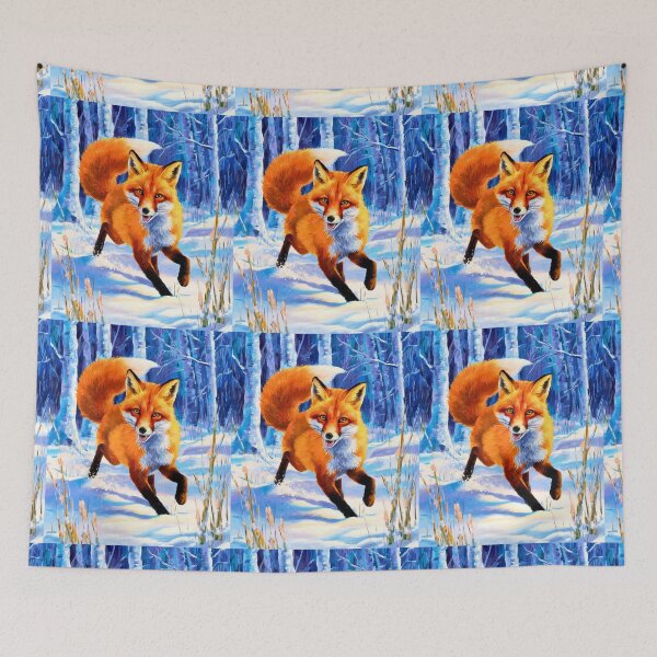 Item preview, Fox Portrait. Winter season, snowy fox, vintage fox, fox character, fox painting, Edgar Degas style designed and sold by FoxVibes.