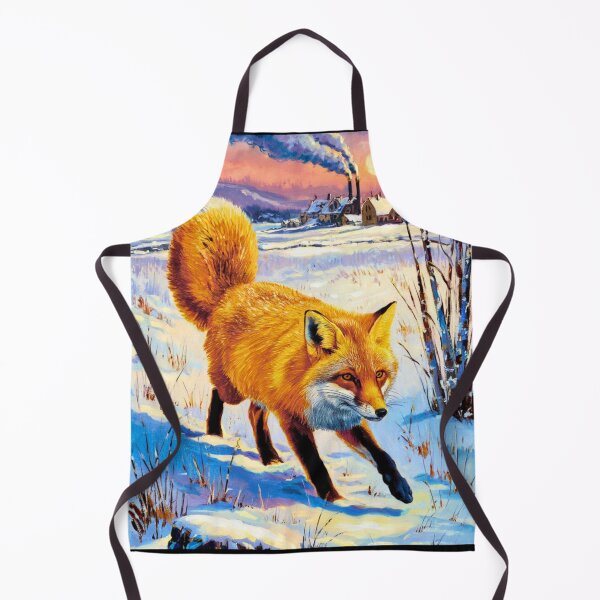 Item preview, Fox Portrait. Winter season, snowy fox, vintage fox, fox character, fox painting, Edgar Degas style designed and sold by FoxVibes.