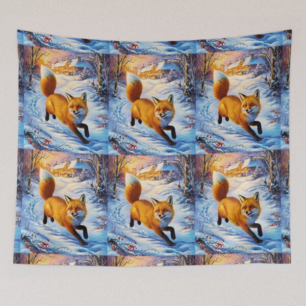 Item preview, Fox Portrait. Winter season, snowy fox, vintage fox, fox character, fox painting, Edgar Degas style designed and sold by FoxVibes.