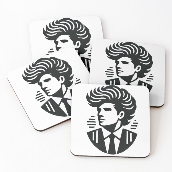 Item preview, Retro 80s Man Silhouette with Pompadour Haircut designed and sold by Koalangel.