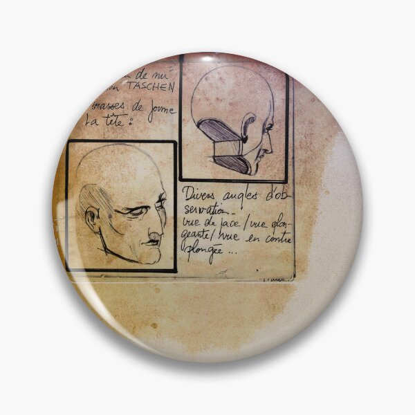 Item preview,  Sketch and annotations head man anatomy  designed and sold by Carré Comme Orange.
