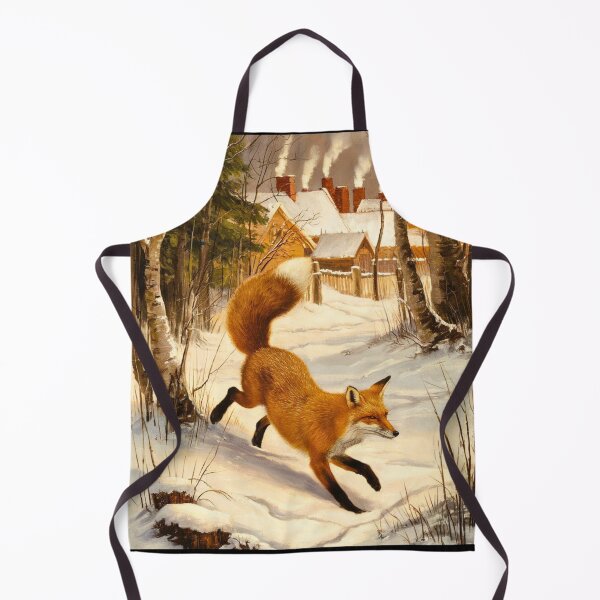 Item preview, Fox Portrait. Winter season, snowy fox, vintage fox, fox character, fox painting, Edgar Degas style designed and sold by FoxVibes.