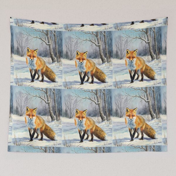 Artikelvorschau, Fuchs-Porträt. Wintersaison, Schneefuchs, Vintage-Fuchs, Fuchs-Charakter, Fuchs-Malerei, Edgar Degas-Stil entworfen und verkauft von FoxVibes.