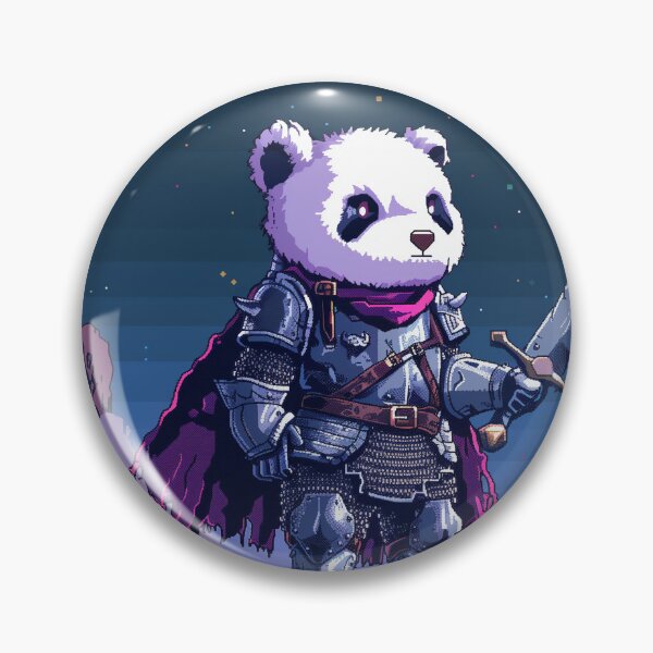 Item preview, Panda Paladin Pixel Art designed and sold by Kaos-Bit.