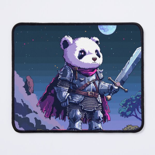 Item preview, Panda Paladin Pixel Art designed and sold by Kaos-Bit.