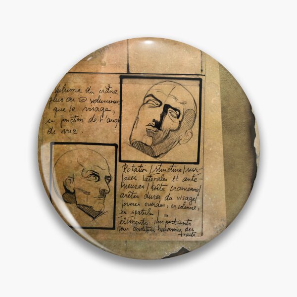 Item preview, Sketch and annotations head man anatomy  designed and sold by Carré Comme Orange.
