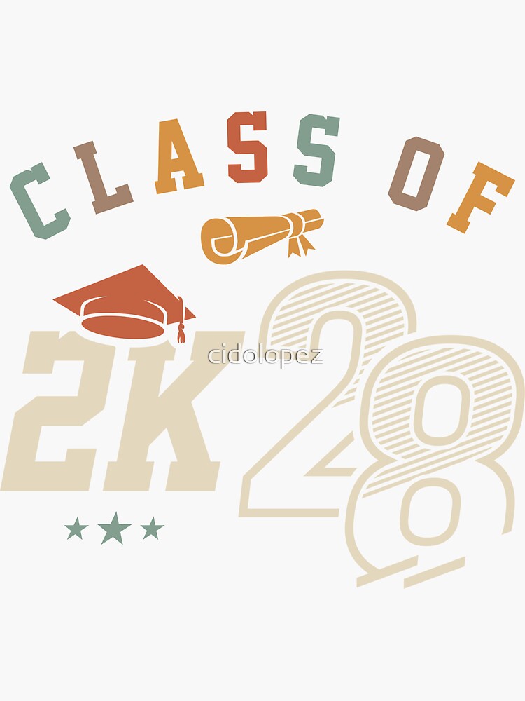 Class of 2028 Graduation First Day of School Sticker