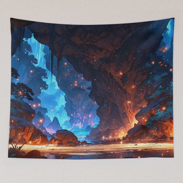 Item preview, "Starlit Sanctuary Nature's Mystical Nighttime Glow" designed and sold by ArtComixHaven.