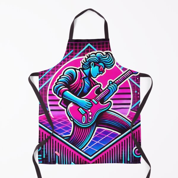 Item preview, Neon Retro 80s Rock Guitarist designed and sold by Koalangel.