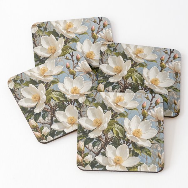 Item preview, Pure Elegance: White Magnolia Flowers Design designed and sold by Lizetteh.