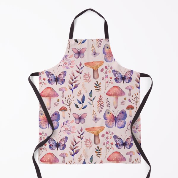Item preview, Whimsical Butterfly and Mushroom Enchanted Botanical Garden designed and sold by Gourmet Neko Art | .