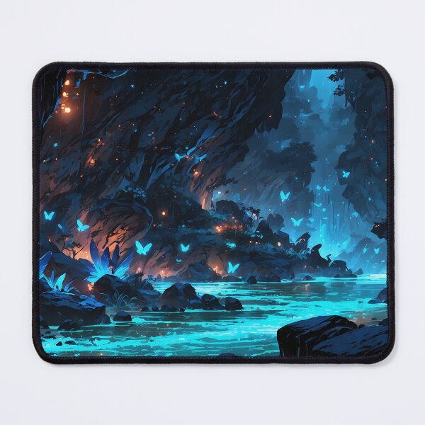 Item preview, "Luminous Enclave Mystical Blue Butterfly Haven" designed and sold by ArtComixHaven.