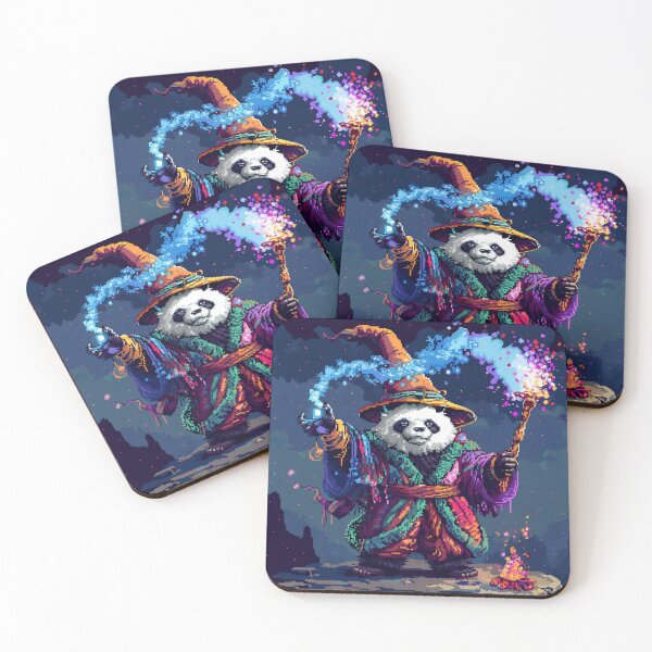 Item preview, Panda Wizard Pixel Art designed and sold by Kaos-Bit.