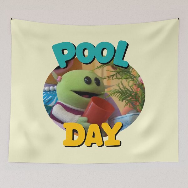 Item preview, Pool Day - Fun and Cheerful Nanalan Character Design | Bright and Playful Puppet Art | Nanalan Enjoying a Pool Day Captured in a Joyful Illustration designed and sold by FEBRICAST.