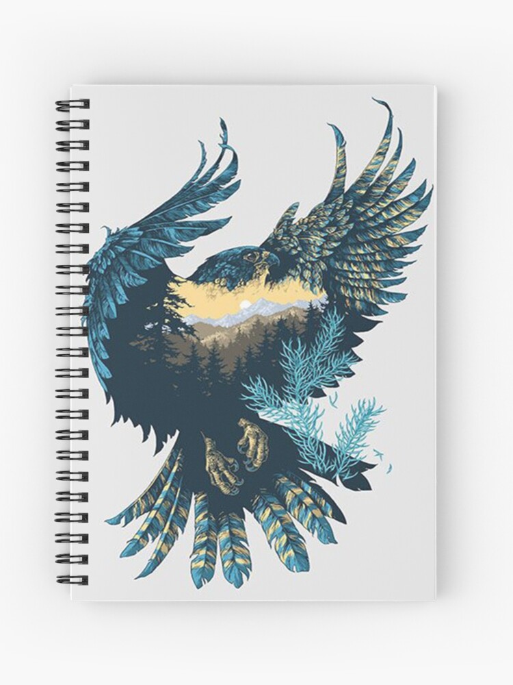 Cuaderno de espiral «Águila Paisaje Arte Animal Paisajes» de leen12 |  Redbubble