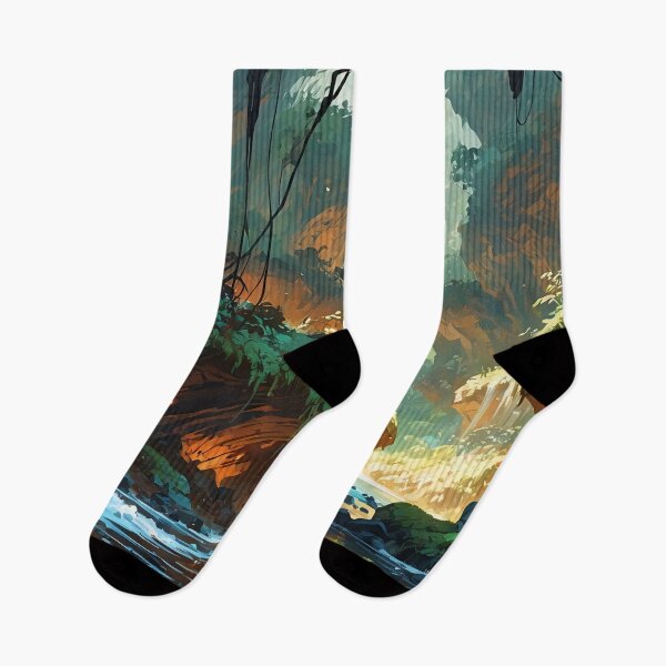 Item preview, Towering Dreams Amidst Mystical Waters designed and sold by ArtComixHaven.