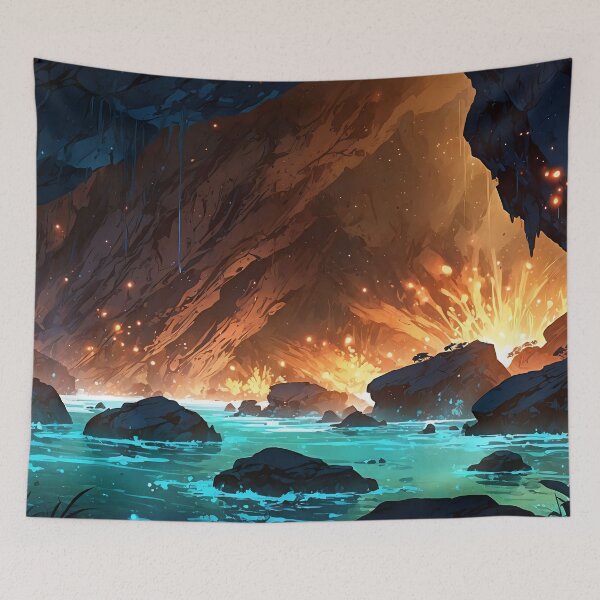 Item preview, Enchanted Twilight Over Luminous Lagoon designed and sold by ArtComixHaven.