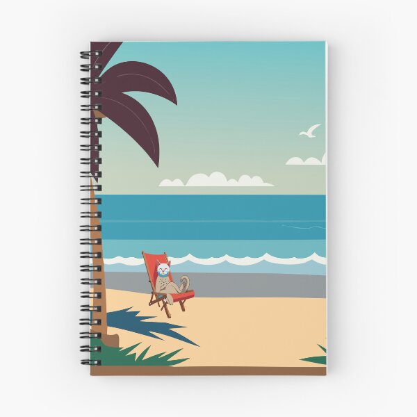 Item preview, Cat relaxing on the beach designed and sold by 79Graphics.