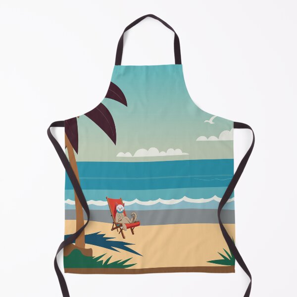 Item preview, Cat relaxing on the beach designed and sold by 79Graphics.