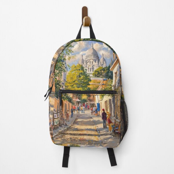 Item preview, Montmartre Alleyway with Artists - Iconic Paris Pathway to Sacre Coeur designed and sold by CARRAANN.
