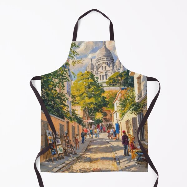 Item preview, Montmartre Alleyway with Artists - Iconic Paris Pathway to Sacre Coeur designed and sold by CARRAANN.