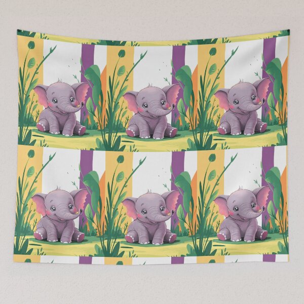 Item preview, Cute Elephant. Little elephant, colorful elephant, elephant drawing designed and sold by ElephantVibes.