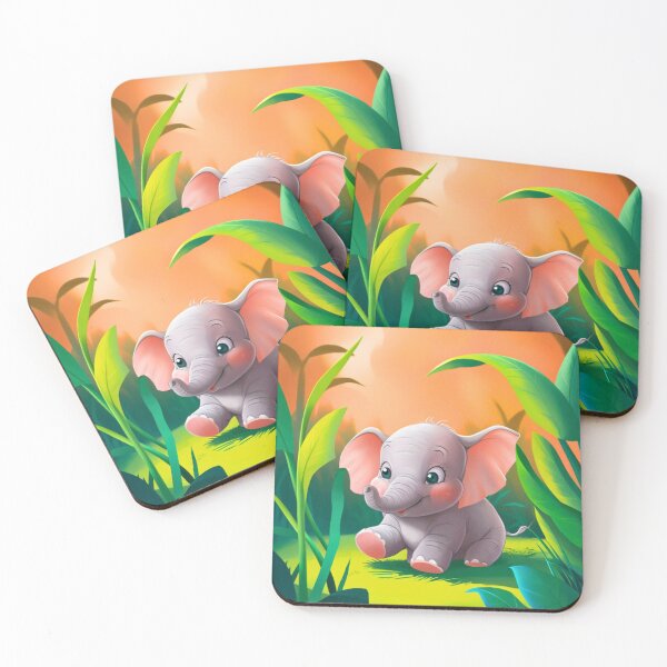 Item preview, Cute Elephant. Little elephant, colorful elephant, elephant drawing designed and sold by ElephantVibes.