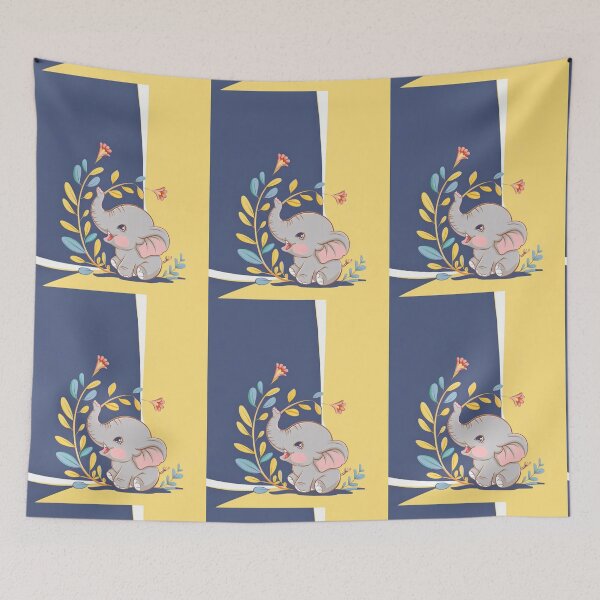 Item preview, Cute Elephant. Little elephant, colorful elephant, elephant drawing designed and sold by ElephantVibes.