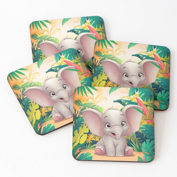 Item preview, Cute Elephant. Little elephant, colorful elephant, elephant drawing designed and sold by ElephantVibes.