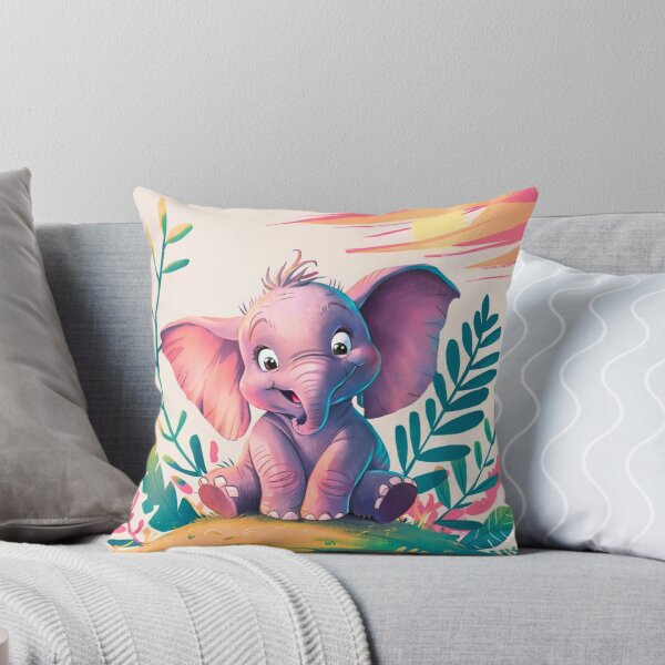 Item preview, Cute Elephant. Little elephant, colorful elephant, elephant drawing designed and sold by ElephantVibes.