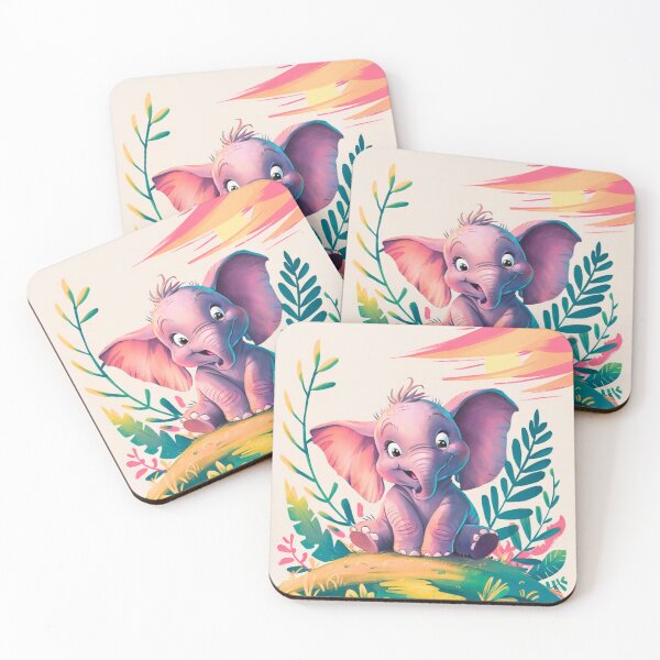 Item preview, Cute Elephant. Little elephant, colorful elephant, elephant drawing designed and sold by ElephantVibes.
