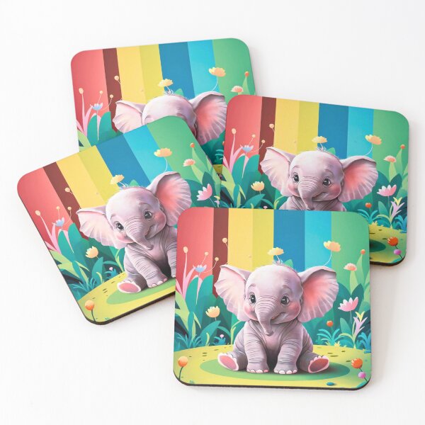 Item preview, Cute Elephant. Little elephant, colorful elephant, elephant drawing designed and sold by ElephantVibes.
