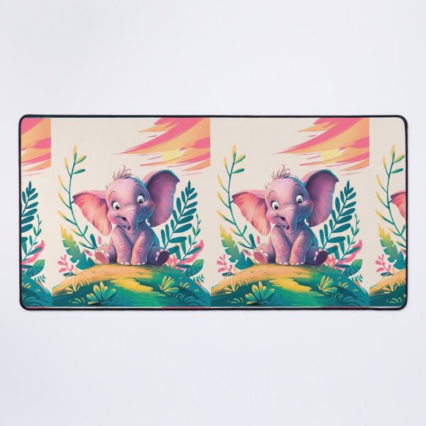 Item preview, Cute Elephant. Little elephant, colorful elephant, elephant drawing designed and sold by ElephantVibes.