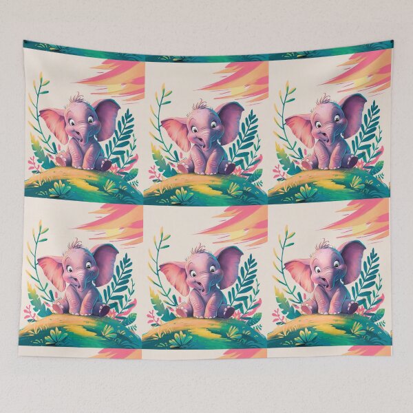 Item preview, Cute Elephant. Little elephant, colorful elephant, elephant drawing designed and sold by ElephantVibes.