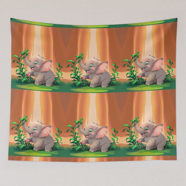 Item preview, Cute Elephant. Little elephant, colorful elephant, elephant drawing designed and sold by ElephantVibes.