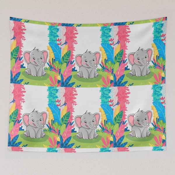 Item preview, Cute Elephant. Little elephant, colorful elephant, elephant drawing designed and sold by ElephantVibes.
