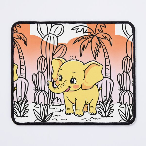 Item preview, Cute Elephant. Little elephant, colorful elephant, elephant drawing designed and sold by ElephantVibes.